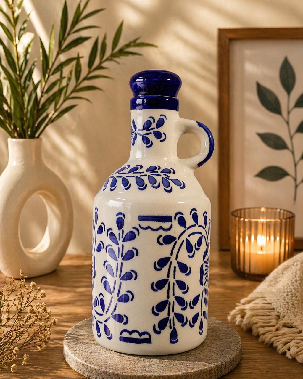 Blue Paisley Ceramic Surahi