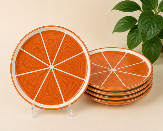 Orange Slice Ceramic Plate Set