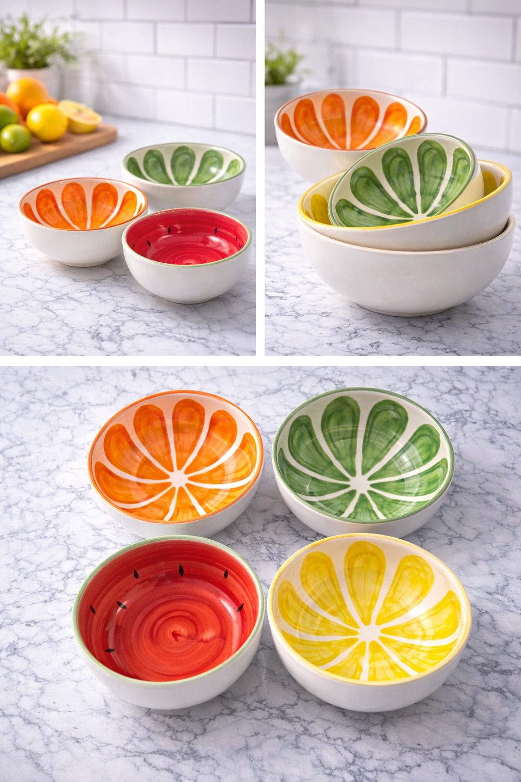 Fruit Bowls Set Ceramic