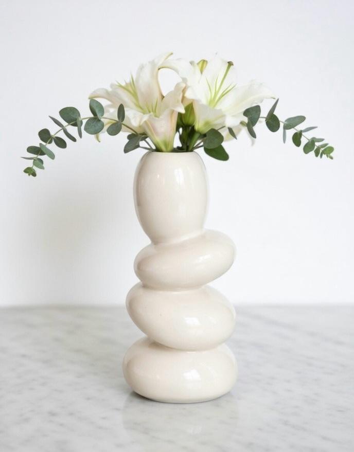 Bubble Pebble Ceramic Vase