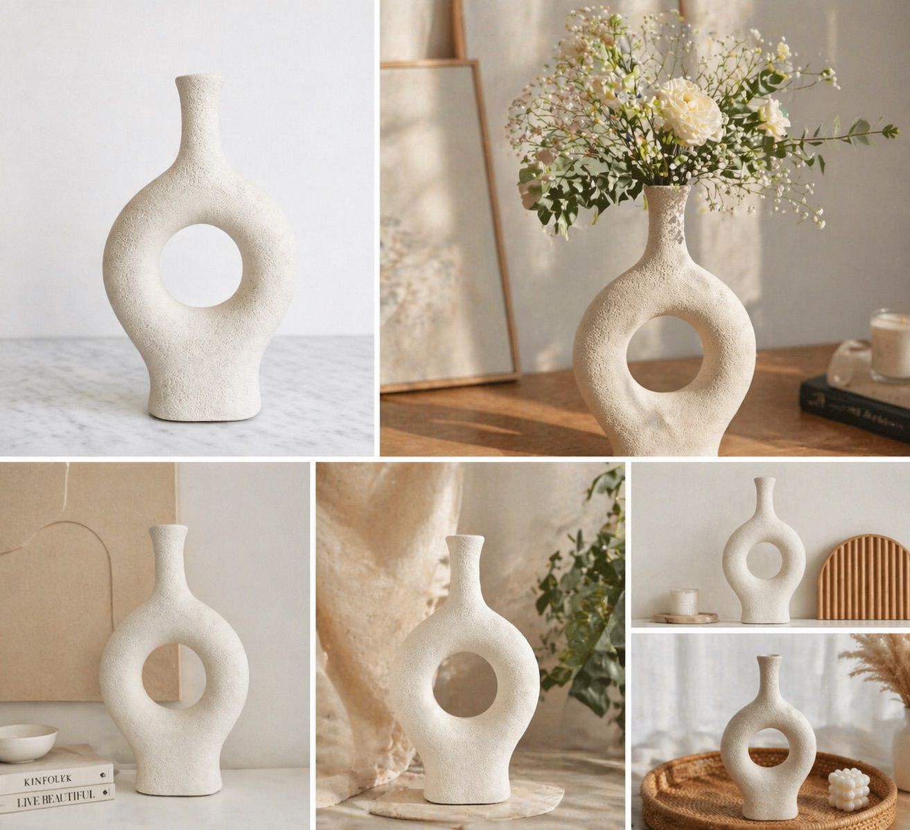 Donut Ring Ceramic Vase