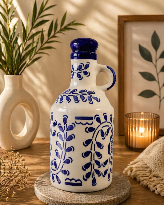 Blue Paisley Ceramic Surahi